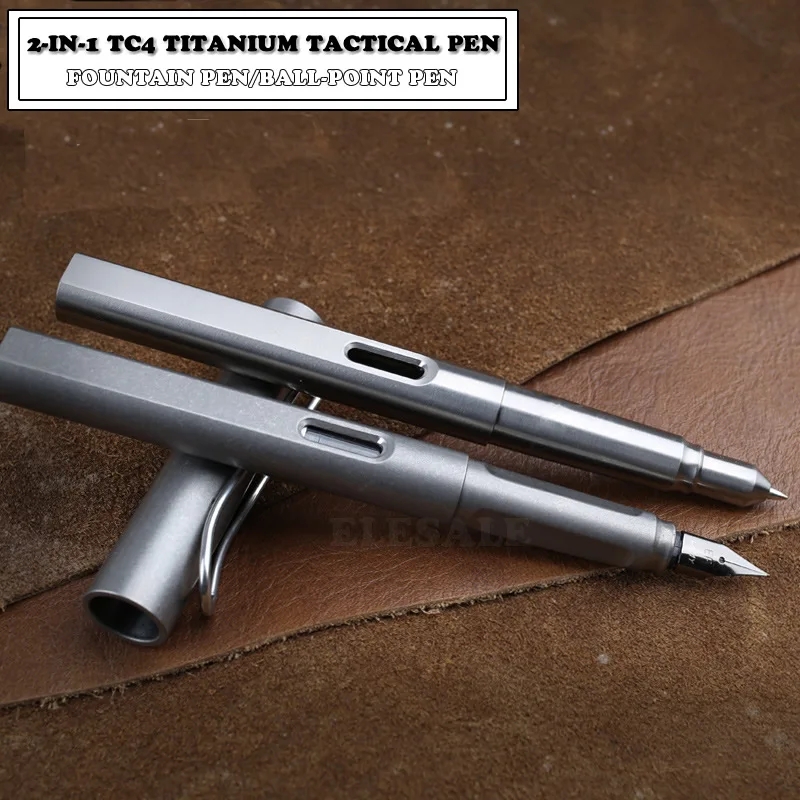 Tactical Pen Tool - 2-In-1 Fountain Ink Pen High Quality