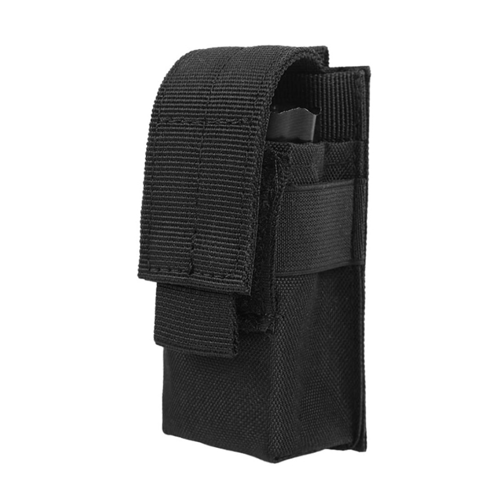 Outdoor Hunting Magazines - Tactical Molle 9mm Single Magazine Pouch,Torch