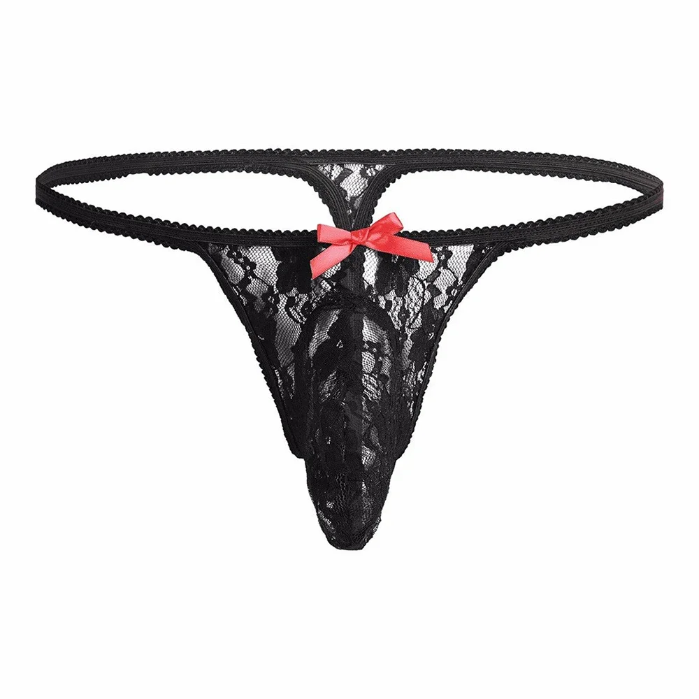 Bow Stringer Tool - Men‘s Thong Sexy Panties Mesh Underpants