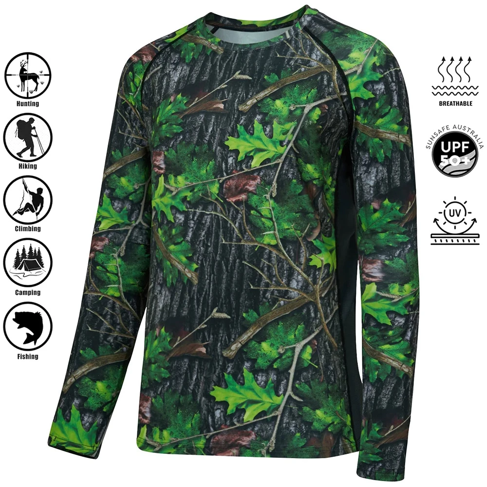 Hunting And Camping In Forest - ﻿﻿ Camouflage Forest Hunting T-shirt Utdoor