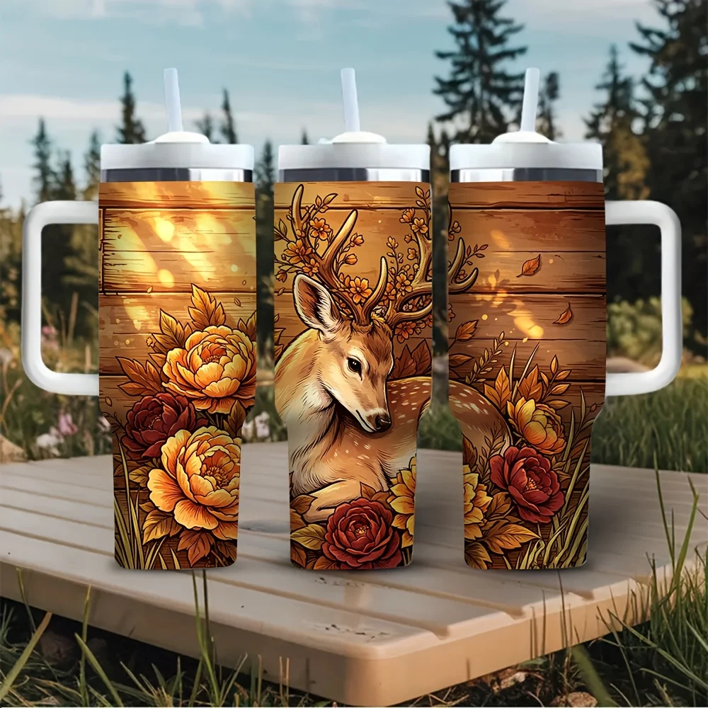 40Oz Tumbler with Handle, Beau - Hunting Outdoor Background review and price