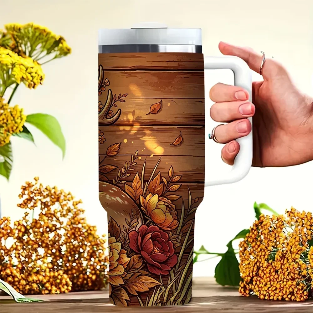 40Oz Tumbler with Handle, Beau - Hunting Outdoor Background review and price