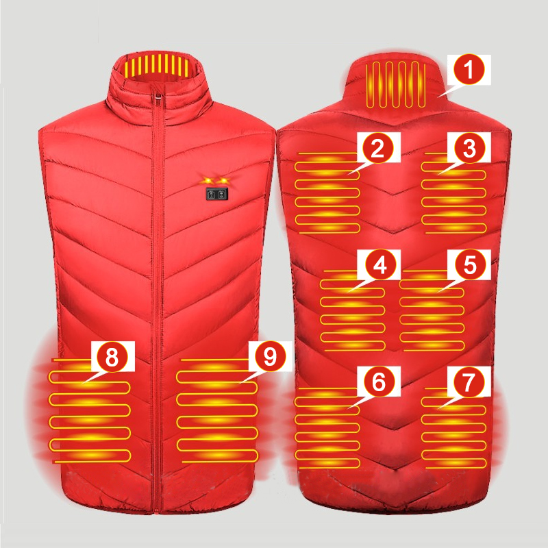 Winter 9 Areas Heated Vest Out - Outdoor Hunting Heater review and price