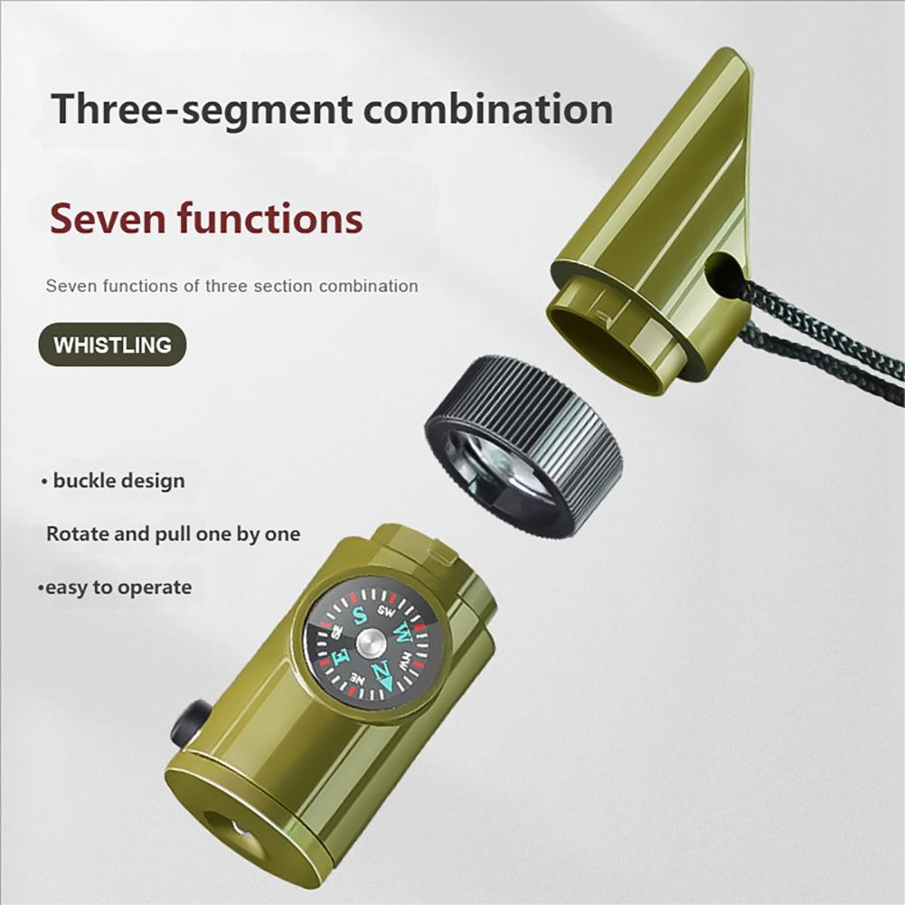 7-In-1 Multifunctional Whistle - Hunting Outdoor Thermometer review and price