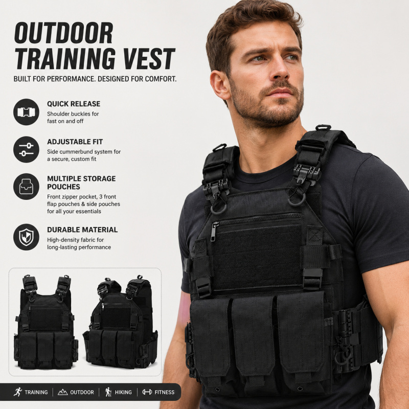 Tactical Vest Polyester Carrie - Outdoor Hunting Magazines review and price
