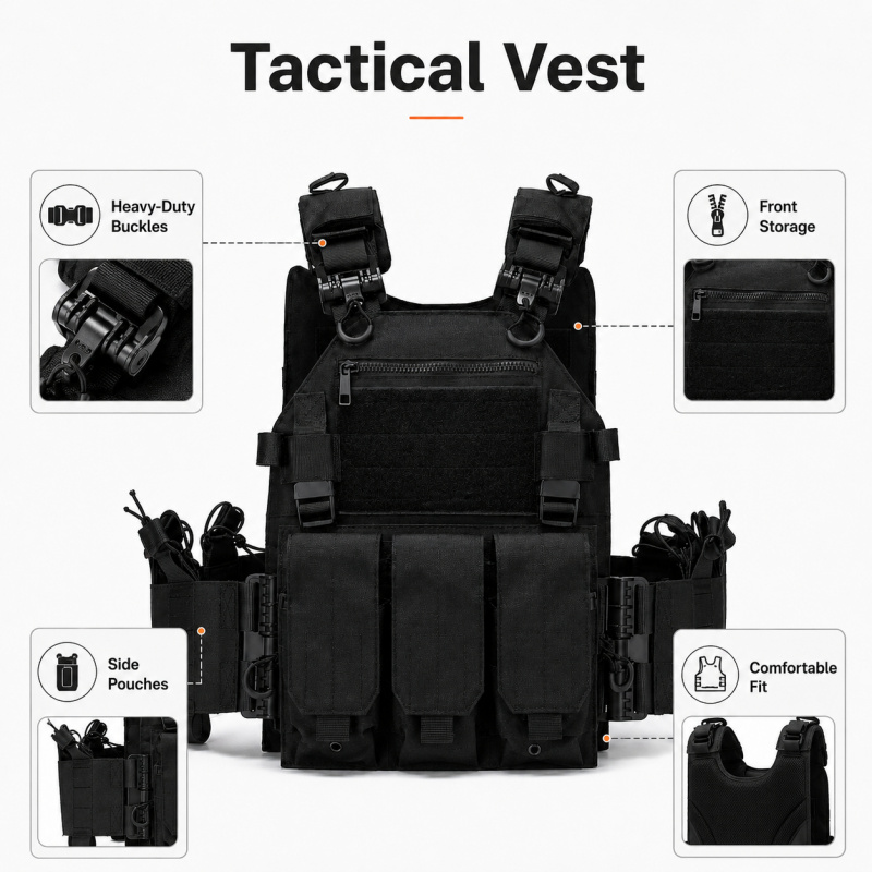 Tactical Vest Polyester Carrie - Outdoor Hunting Magazines review and price