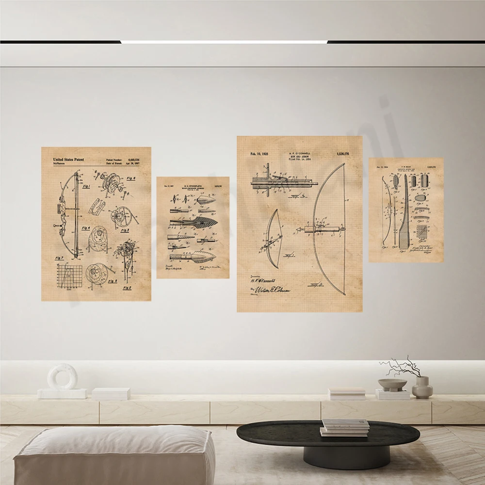 Vintage bow and arrow patent p - Outdoor Hunting Paintings review and price