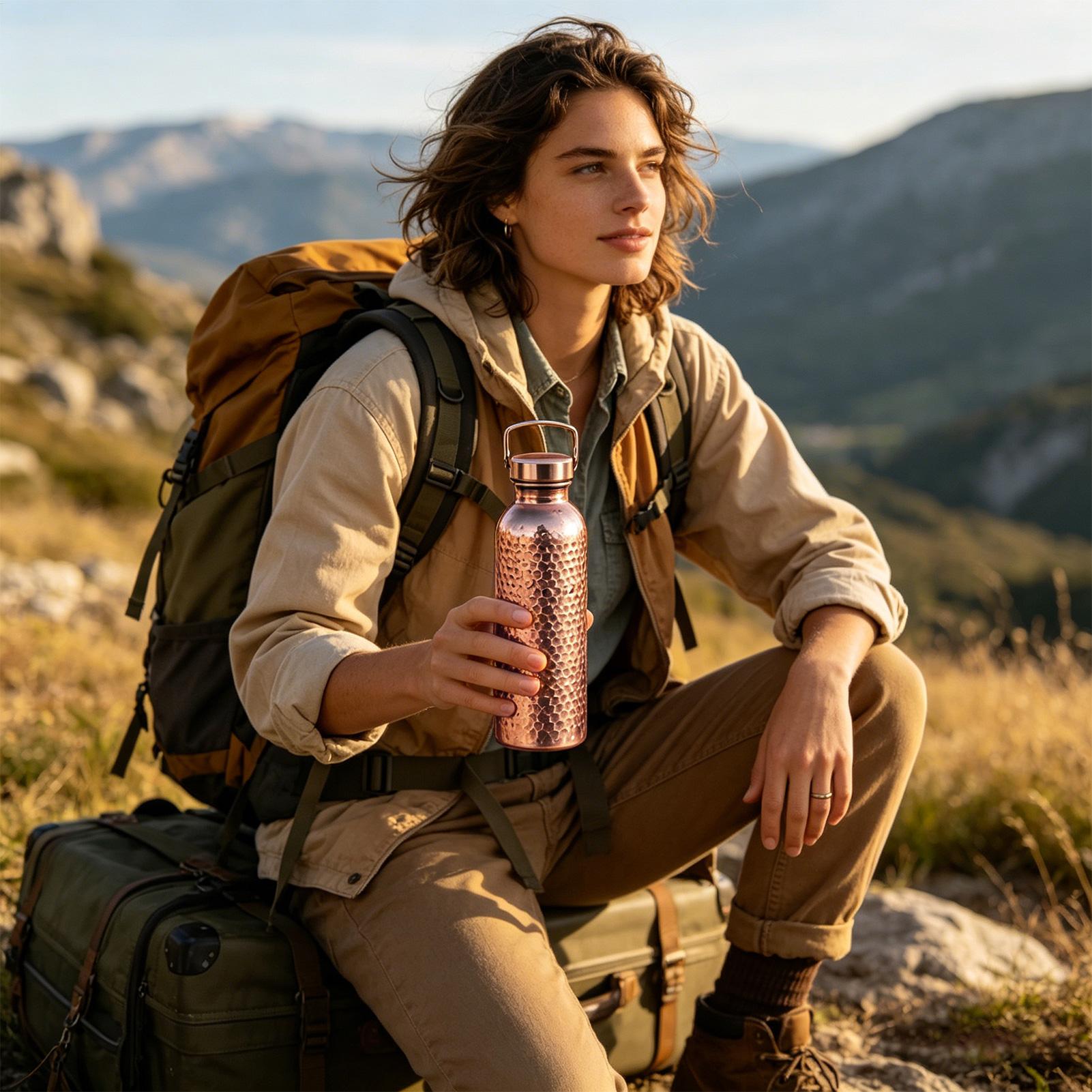 Pure Copper Water Bottle 800ml - Outdoor Hunting Kitchen review and price