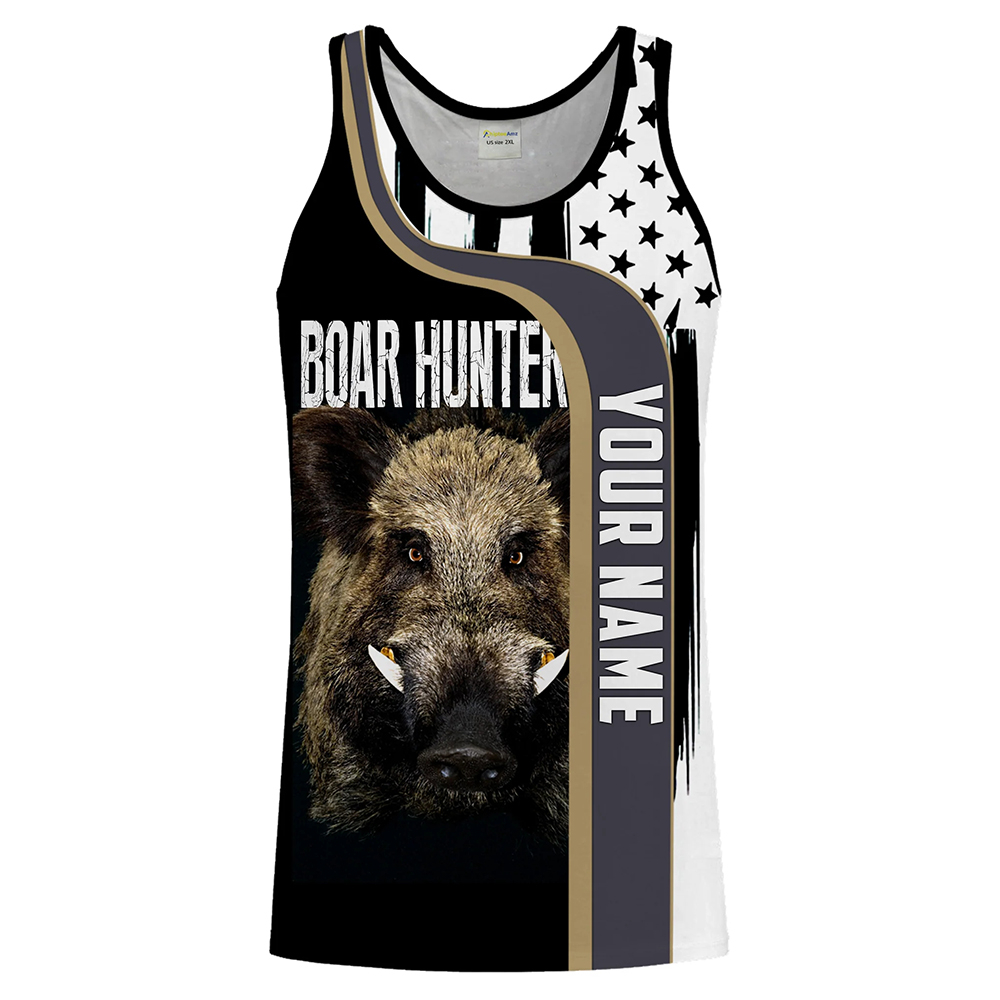 Custom Name Boar Hunter Tank T - Outdoor Hunting Names review and price