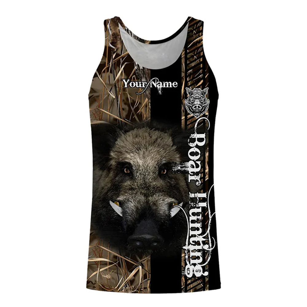 Custom Name Boar Hunter Tank T - Outdoor Hunting Names review and price