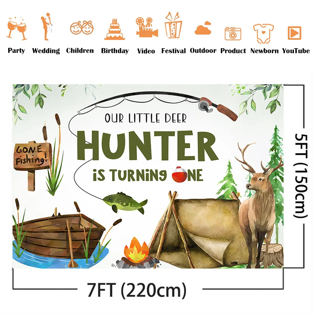Hunting Fishing Birthday Backd - Hunting Outdoor Background review and price