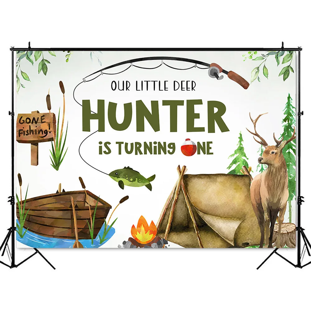 Hunting Fishing Birthday Backd - Hunting Outdoor Background review and price