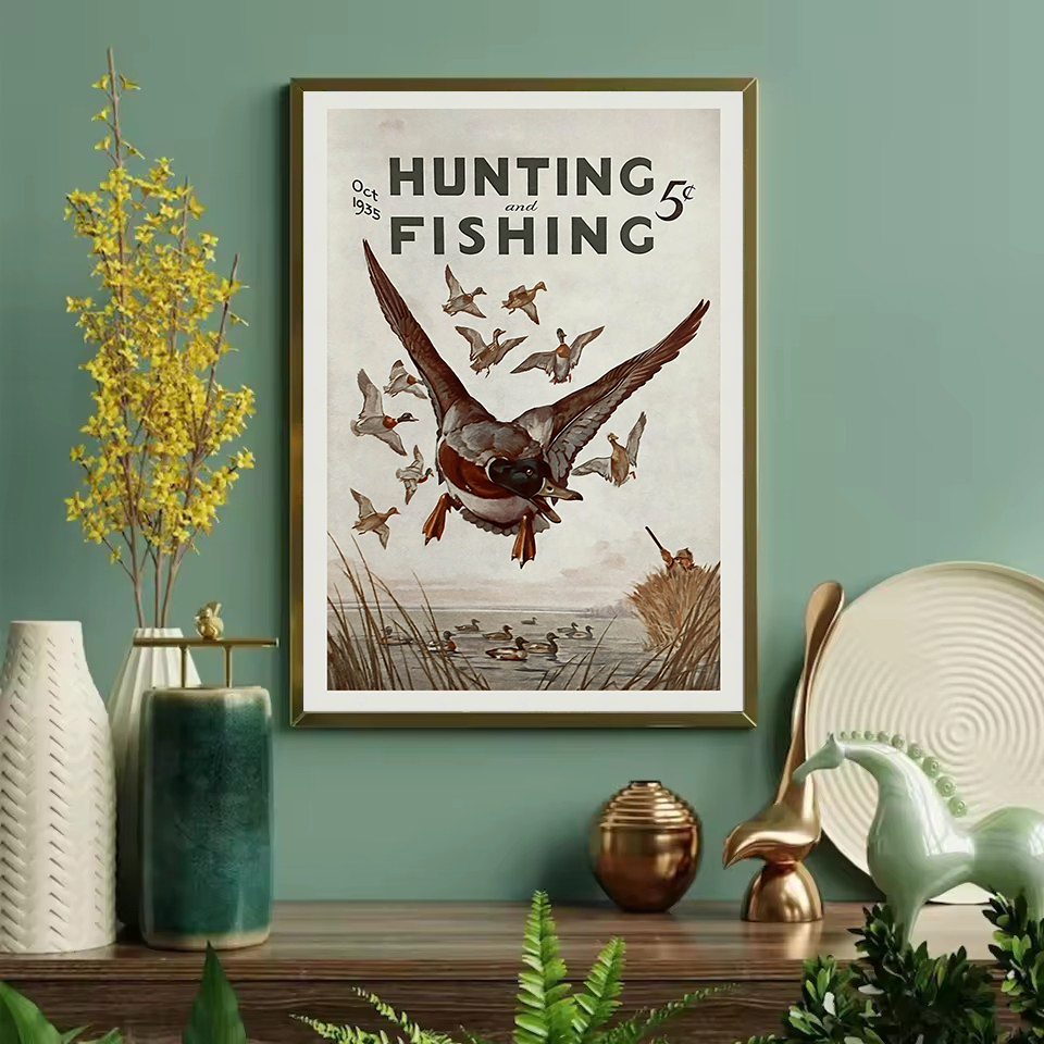 Retro Wildlife Outdoor Hunting - Outdoor Hunting Paintings review and price