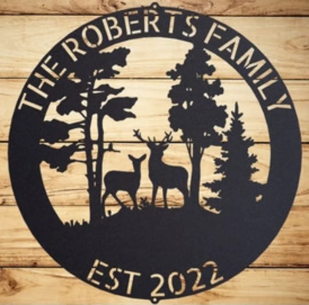 Personalized Deer Metal Cabin  - Outdoor Hunting Names review and price