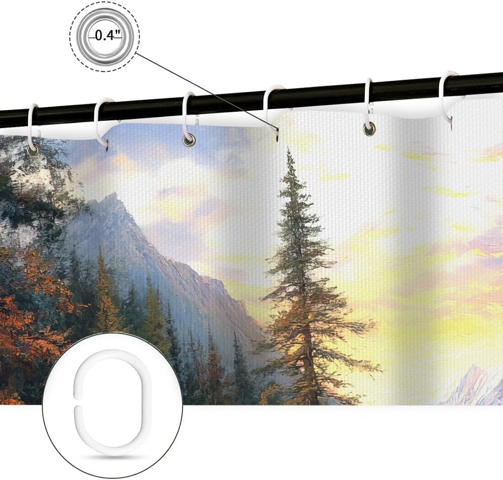Rustic Cabin Lodge Shower Curt - Hunting And Camping In Forest review and price