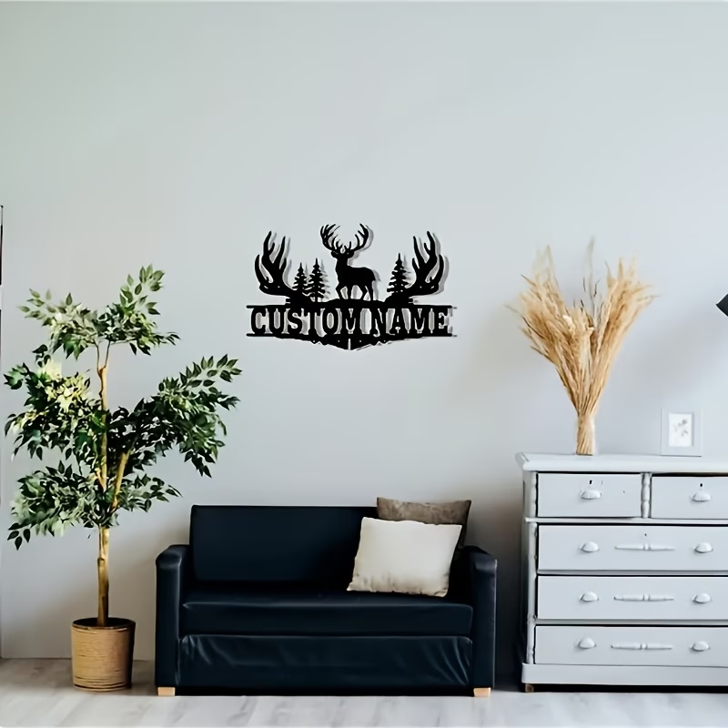 Customizable Rustic Deer Antle - Outdoor Hunting Names review and price
