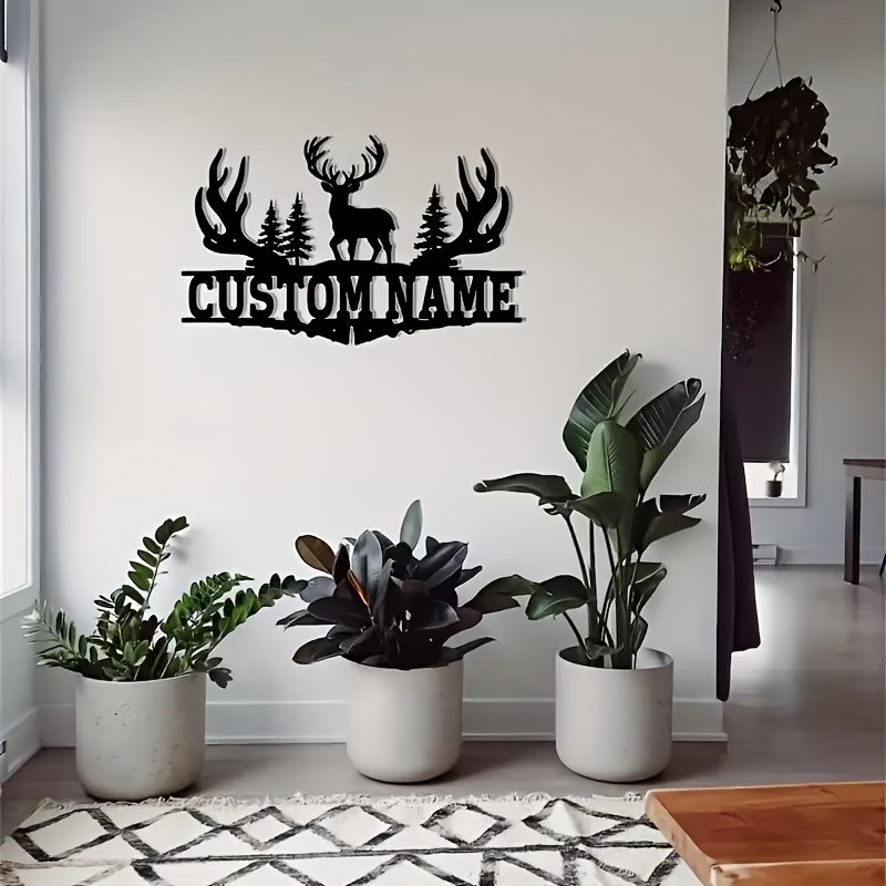 Customizable Rustic Deer Antle - Outdoor Hunting Names review and price
