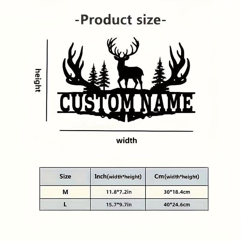 Customizable Rustic Deer Antle - Outdoor Hunting Names review and price