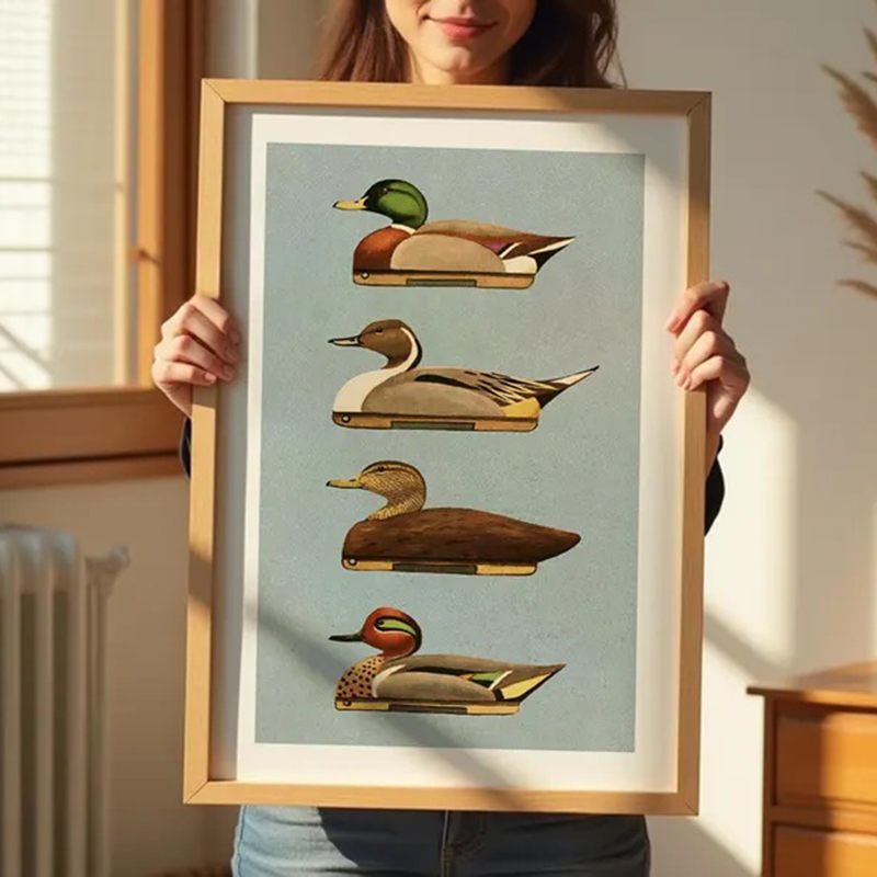 Retro Duck Prints Outdoors Art - Outdoor Hunting Paintings review and price