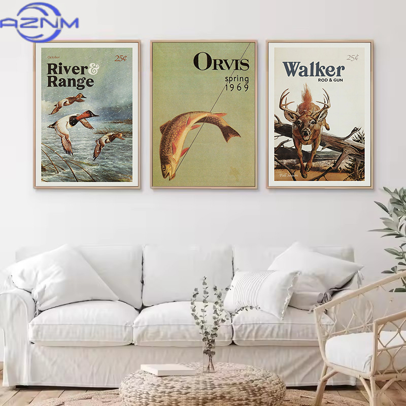 AZNM Retro Wildlife Outdoor Hu - Outdoor Hunting Paintings review and price