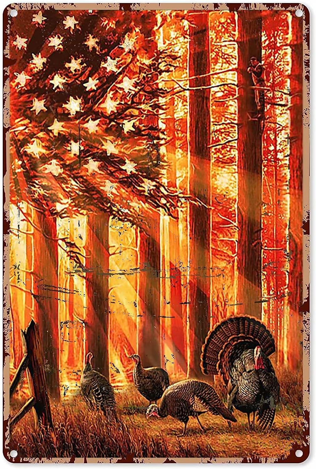 Hunting Metal Tin Sign,Prey in - Outdoor Hunting Paintings review and price
